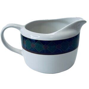 Pfaltzgraff Amalfi Classic Gravy Boat Navy, Burgundy & Dark Green Design VINTAGE